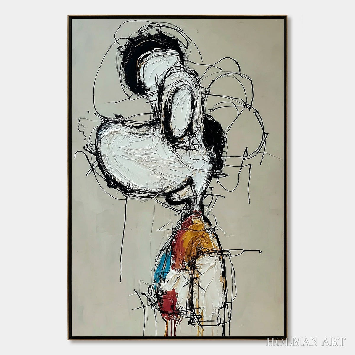 HOLMAN ART Inner Monologue – Expressive Abstract Figurative Impasto - image 1