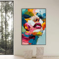 HOLMAN ART Vibrant Repose – Colorful Abstract Portrait Impasto Oil Painting - image 2