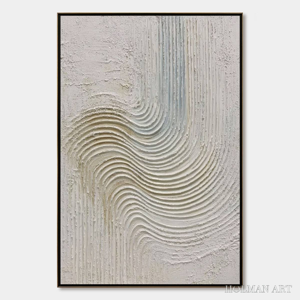 HOLMAN ART Silent Frequency – Textured Wabi Sabi Minimalist Abstract - image 1