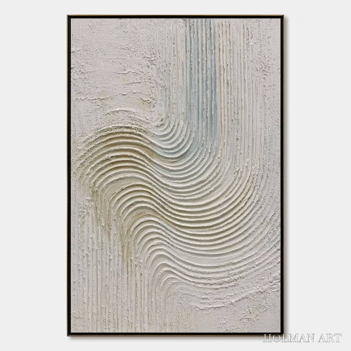 HOLMAN ART Silent Frequency – Textured Wabi Sabi Minimalist Abstract - image 1