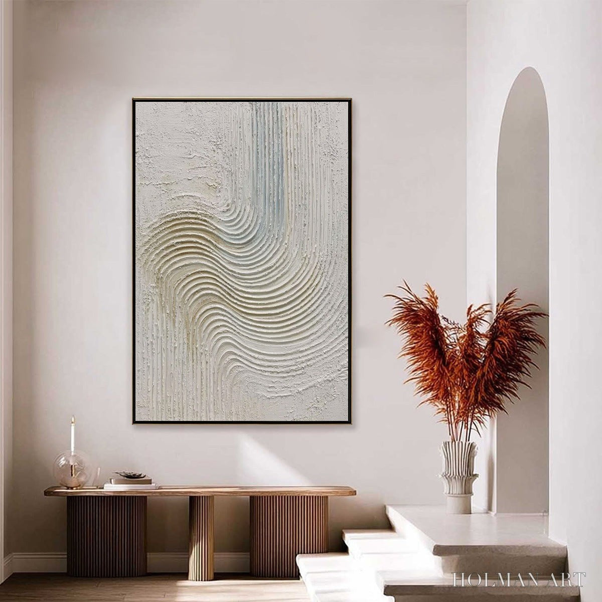 HOLMAN ART Silent Frequency – Textured Wabi Sabi Minimalist Abstract - image 4