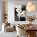 HOLMAN ART Convergence – Textured Black and White Abstract Impasto Painting - image 2