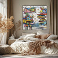 HOLMAN ART Creature Carnival – Colorful Abstract Impasto Painting with Whimsical Figures - image 2