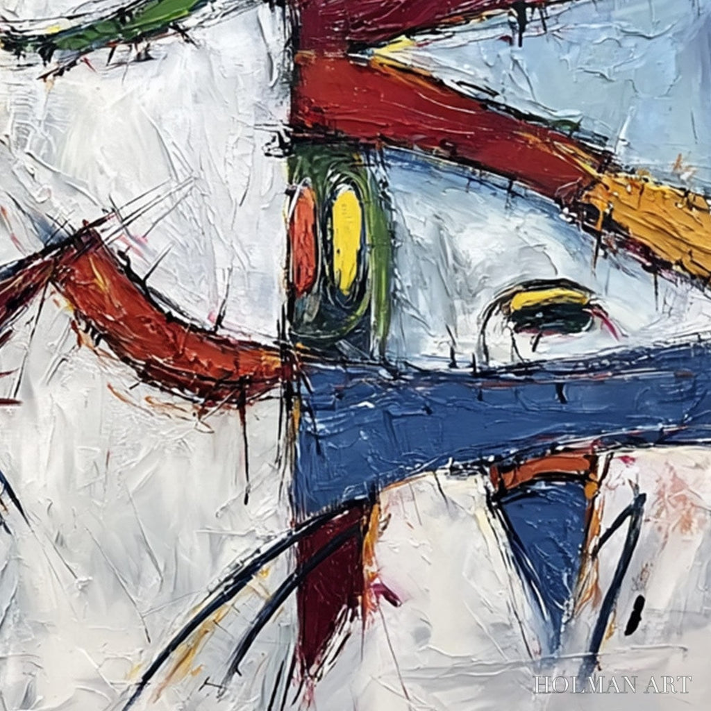 HOLMAN ART Carnival of Souls – Large Colorful Abstract Impasto - image 5