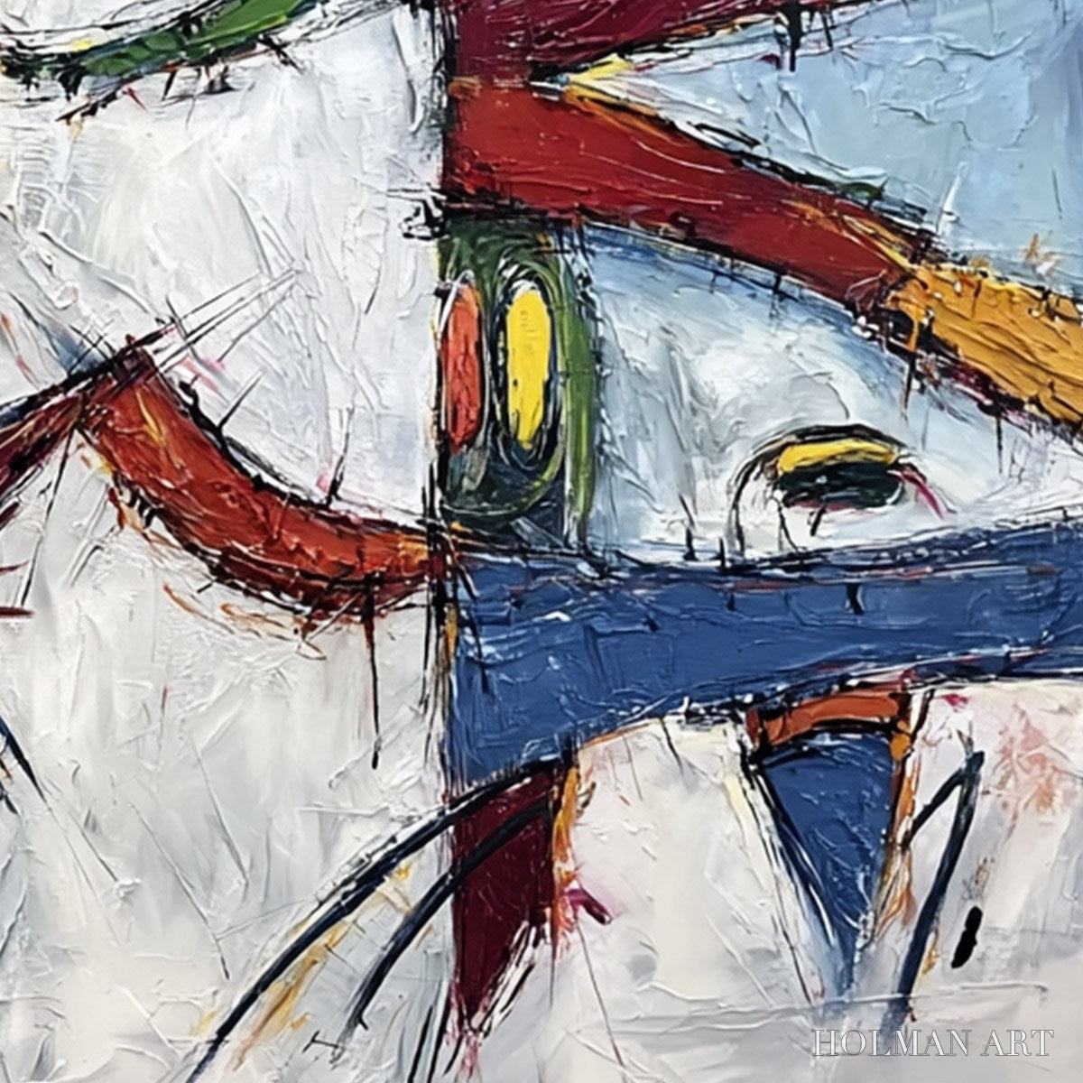 HOLMAN ART Carnival of Souls – Large Colorful Abstract Impasto - image 5