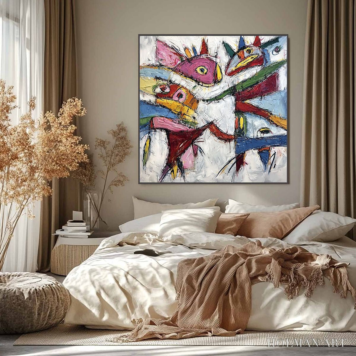 HOLMAN ART Carnival of Souls – Large Colorful Abstract Impasto - image 6