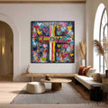 HOLMAN ART Divine Embrace – Colorful Textured Abstract Painting of Love and Faith - image 2