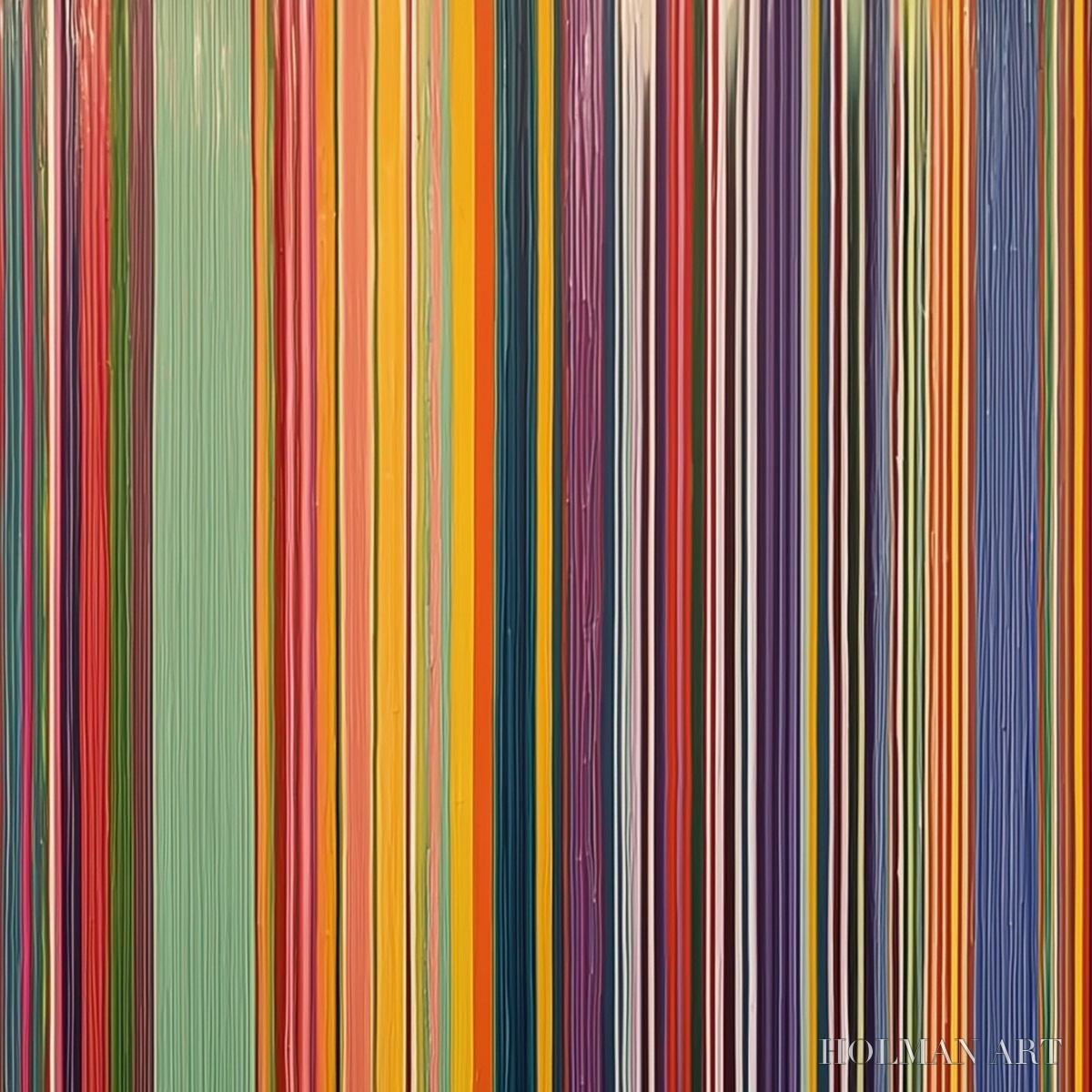 HOLMAN ART Chromatic Cascade – Vibrant Textured Vertical Abstract Color Painting - image 3