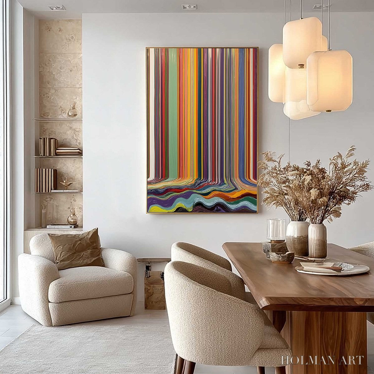 HOLMAN ART Chromatic Cascade – Vibrant Textured Vertical Abstract Color Painting - image 4