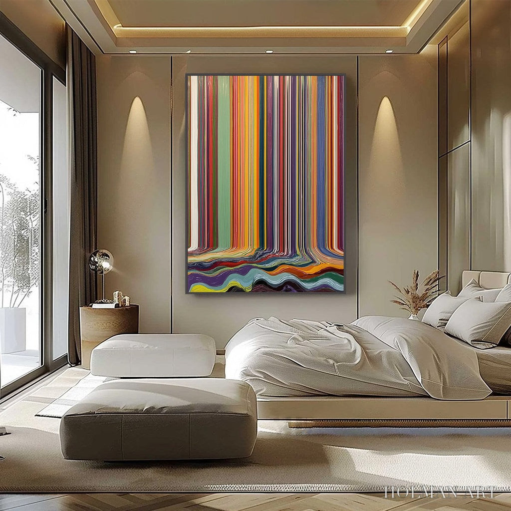 HOLMAN ART Chromatic Cascade – Vibrant Textured Vertical Abstract Color Painting - image 6