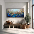 HOLMAN ART Urban Twilight – Heavily Textured Abstract Cityscape Oil Painting - image 2