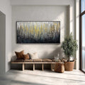 HOLMAN ART Golden Cascade – Large Textured Abstract Gold and Black Painting - image 2