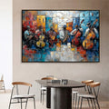 HOLMAN ART Urban Melody – Textured Impasto Painting of a Jazz Band Street Performance - image 2