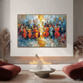 HOLMAN ART Rhythm in Hue – Textured Palette Knife Painting of a Cello Ensemble - image 2