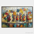 HOLMAN ART Urban Serenade – Colorful Textured Impasto Painting of Musicians - image 1