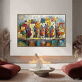 HOLMAN ART Urban Serenade – Colorful Textured Impasto Painting of Musicians - image 2