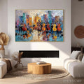 HOLMAN ART Urban Serenade – Textured Palette Knife Painting of City Musicians - image 2