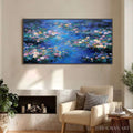 HOLMAN ART Serene Reflections – Impressionistic Textured Water Lily Pond Oil Painting - image 2