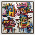 HOLMAN ART Urban Carnival – Large Colorful Abstract Impasto Painting for Modern Decor - image 1