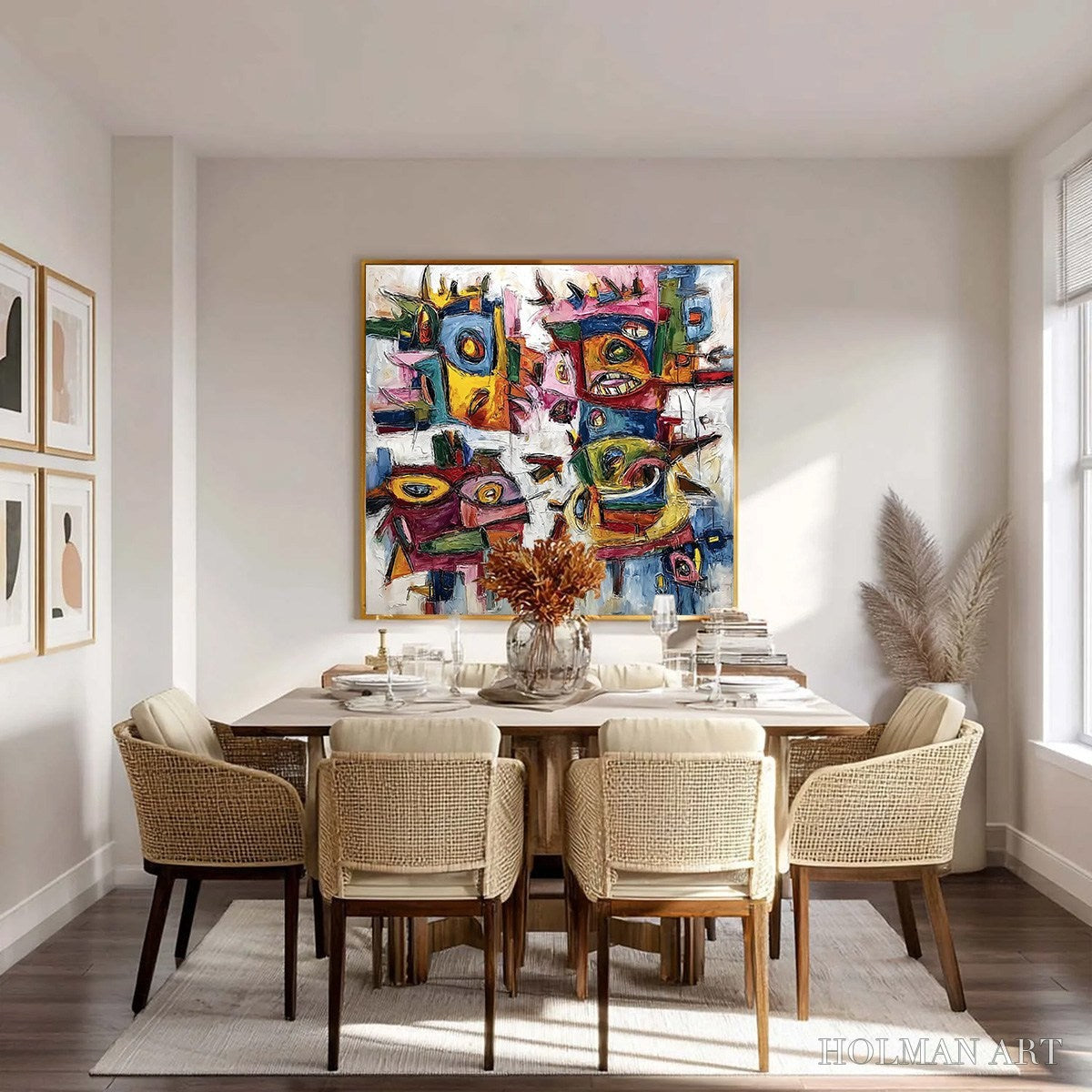 HOLMAN ART Urban Carnival – Large Colorful Abstract Impasto Painting for Modern Decor - image 4