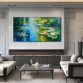 HOLMAN ART Lily Pond Reverie – Textured Impressionist Water Lilies Oil Painting - image 2