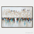 HOLMAN ART Gathering – Textured Abstract Figurative Crowd Painting - image 1