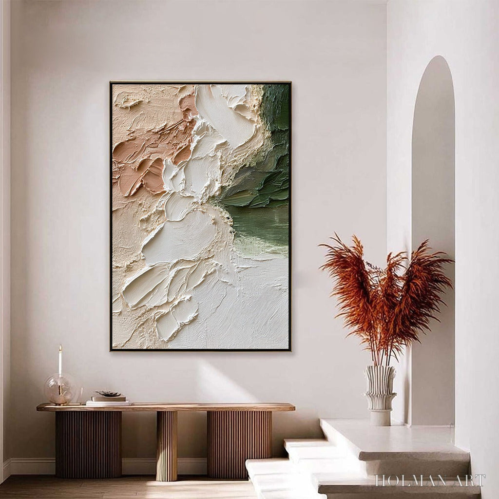 HOLMAN ART Earth'S Embrace – Textured Wabi Sabi Abstract Painting in Earth Tones - image 2