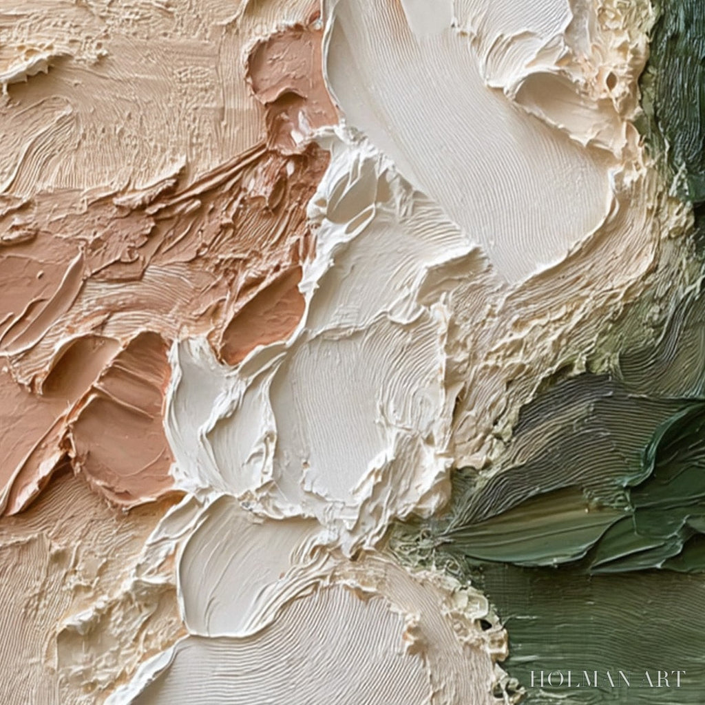 HOLMAN ART Earth'S Embrace – Textured Wabi Sabi Abstract Painting in Earth Tones - image 5
