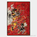 HOLMAN ART Crimson Chaos – Large Vertical Red and Black Abstract Action Painting - image 1