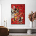 HOLMAN ART Crimson Chaos – Large Vertical Red and Black Abstract Action Painting - image 2