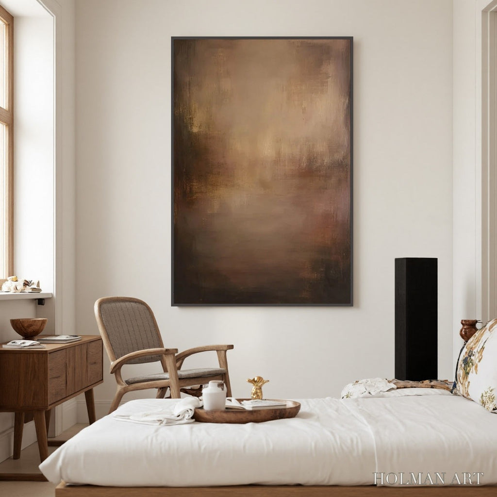 HOLMAN ART Fading Ember – Wabi Sabi Abstract Art for Sophisticated Spaces - image 2