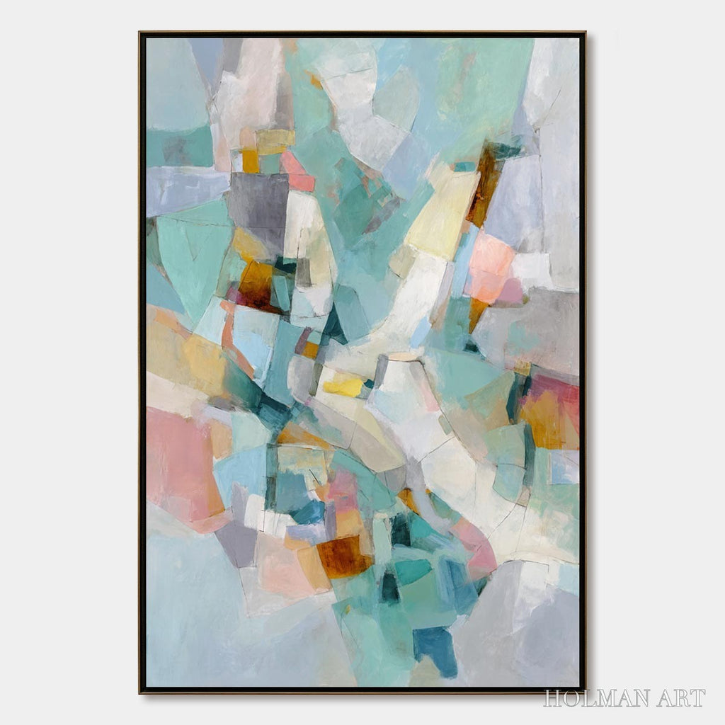 HOLMAN ART Mosaic Dream – Colorful Modern Abstract Geometric Painting - image 1