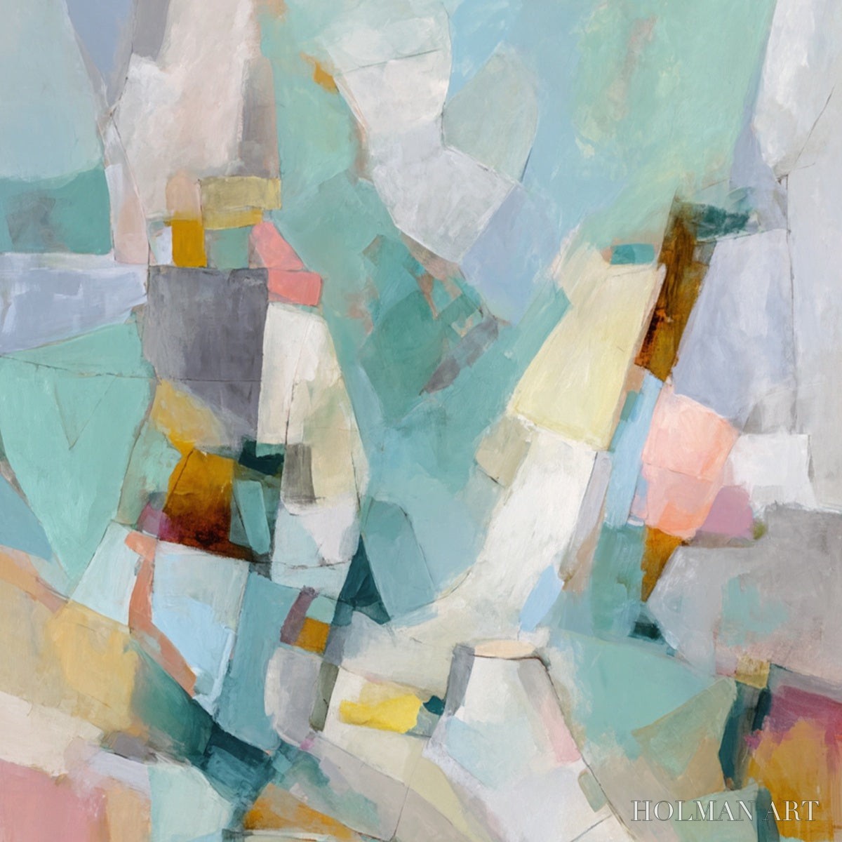 HOLMAN ART Mosaic Dream – Colorful Modern Abstract Geometric Painting - image 3