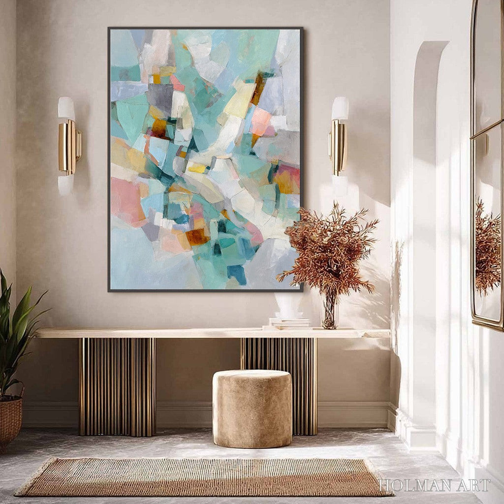 HOLMAN ART Mosaic Dream – Colorful Modern Abstract Geometric Painting - image 4
