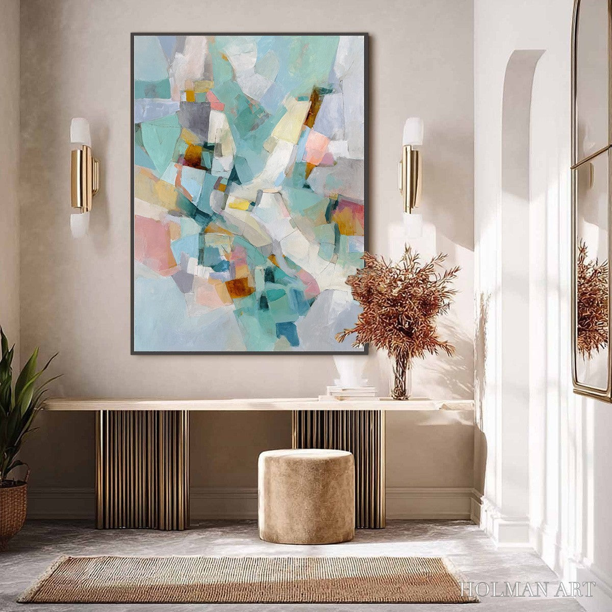 HOLMAN ART Mosaic Dream – Colorful Modern Abstract Geometric Painting - image 4
