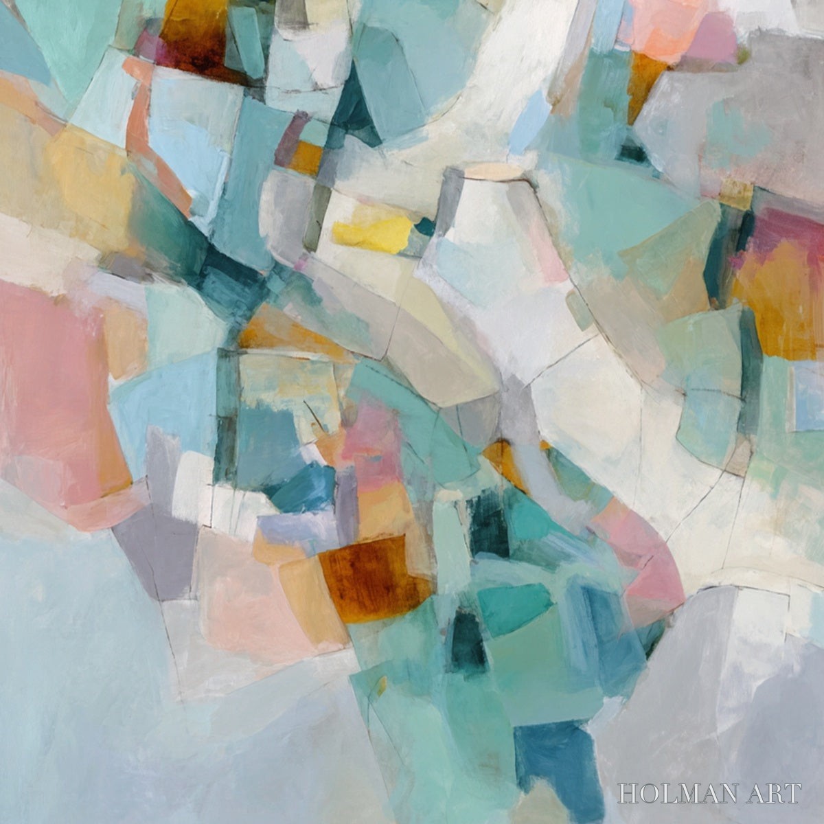 HOLMAN ART Mosaic Dream – Colorful Modern Abstract Geometric Painting - image 5