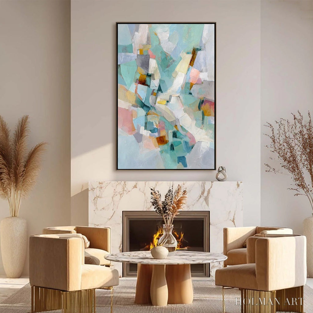 HOLMAN ART Mosaic Dream – Colorful Modern Abstract Geometric Painting - image 6