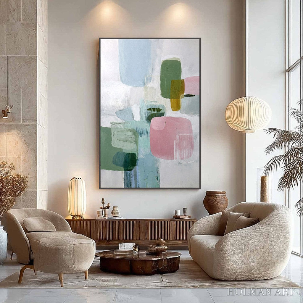 HOLMAN ART Morning Blush – Soft Pastel Abstract - image 3