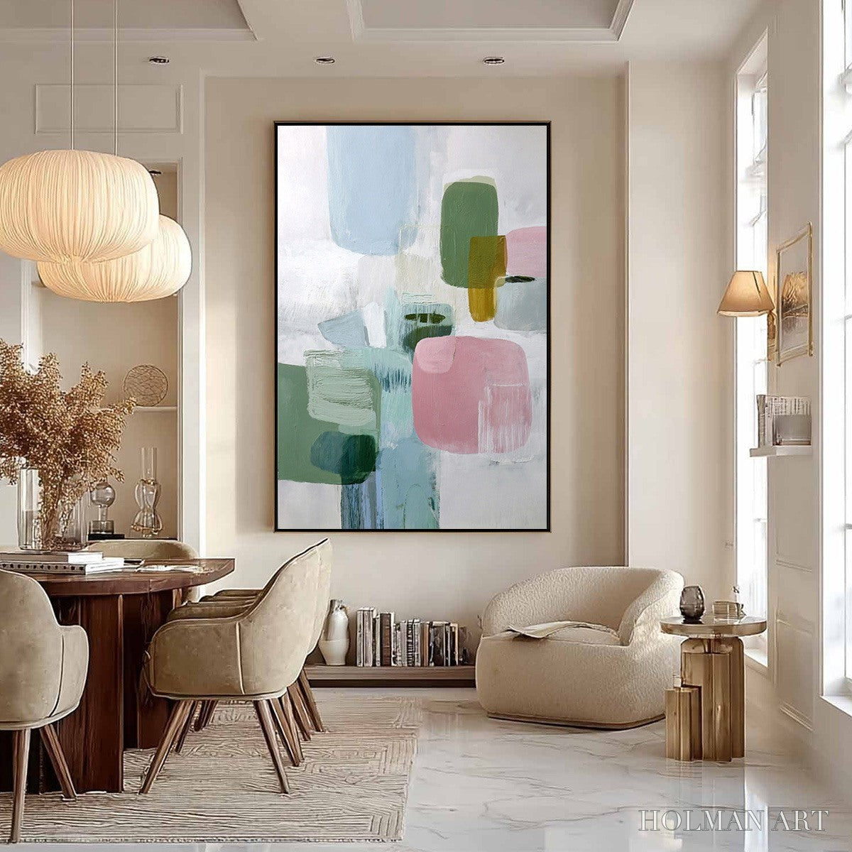 HOLMAN ART Morning Blush – Soft Pastel Abstract - image 4