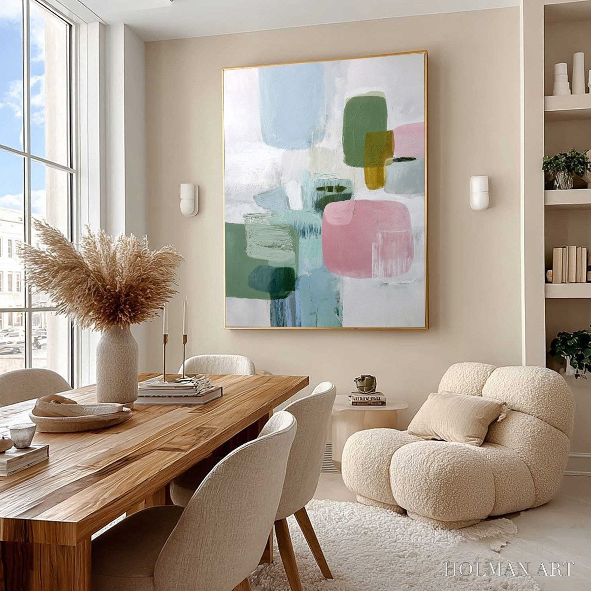 HOLMAN ART Morning Blush – Soft Pastel Abstract - image 5