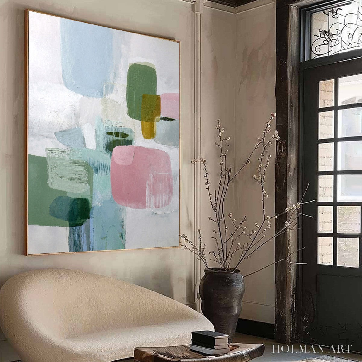 HOLMAN ART Morning Blush – Soft Pastel Abstract - image 6