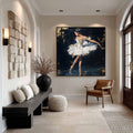 HOLMAN ART Golden Reverie – Textured Gold Leaf Ballerina Portrait Painting - image 2