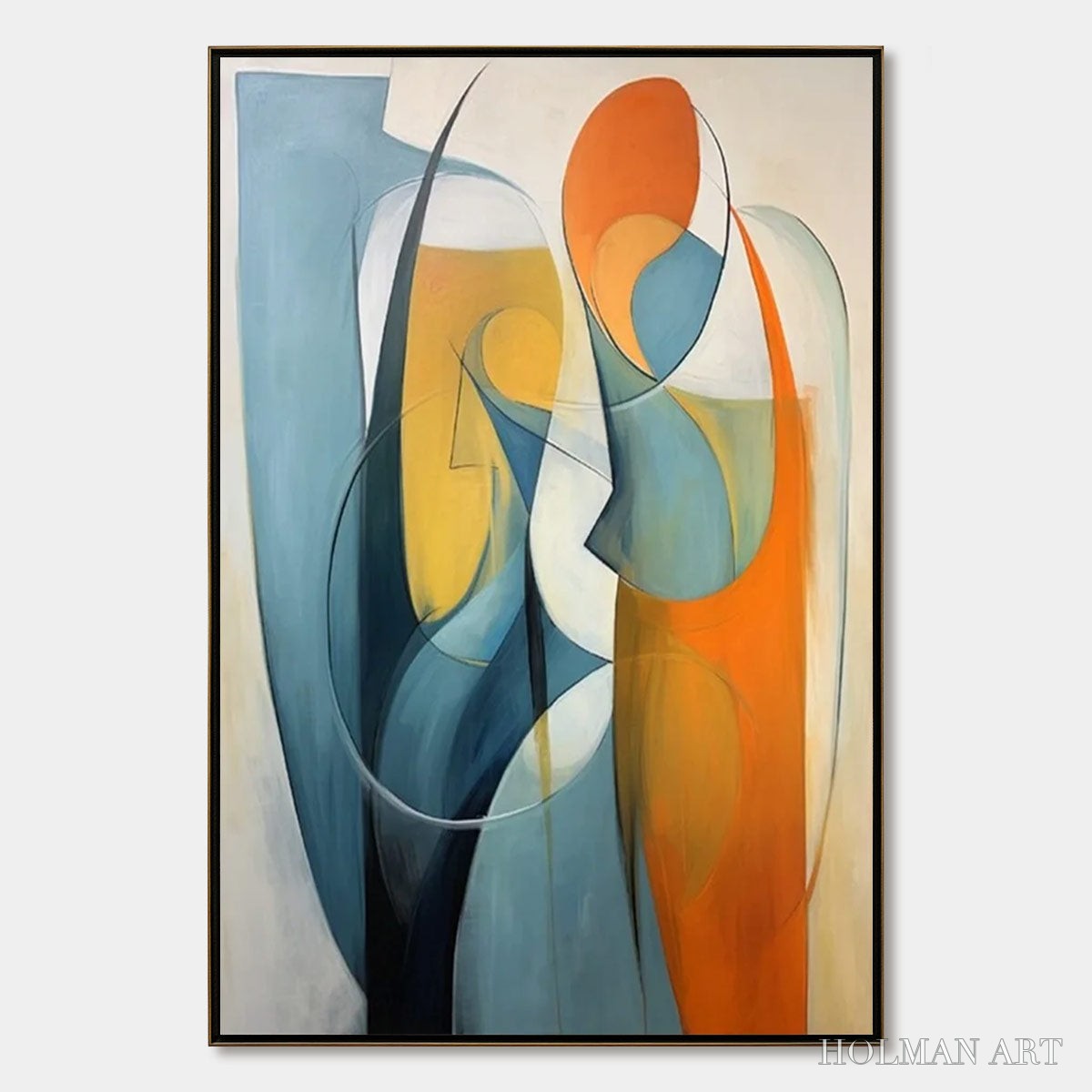 HOLMAN ART Convergence – Colorful Modern Abstract Figurative Art - image 1