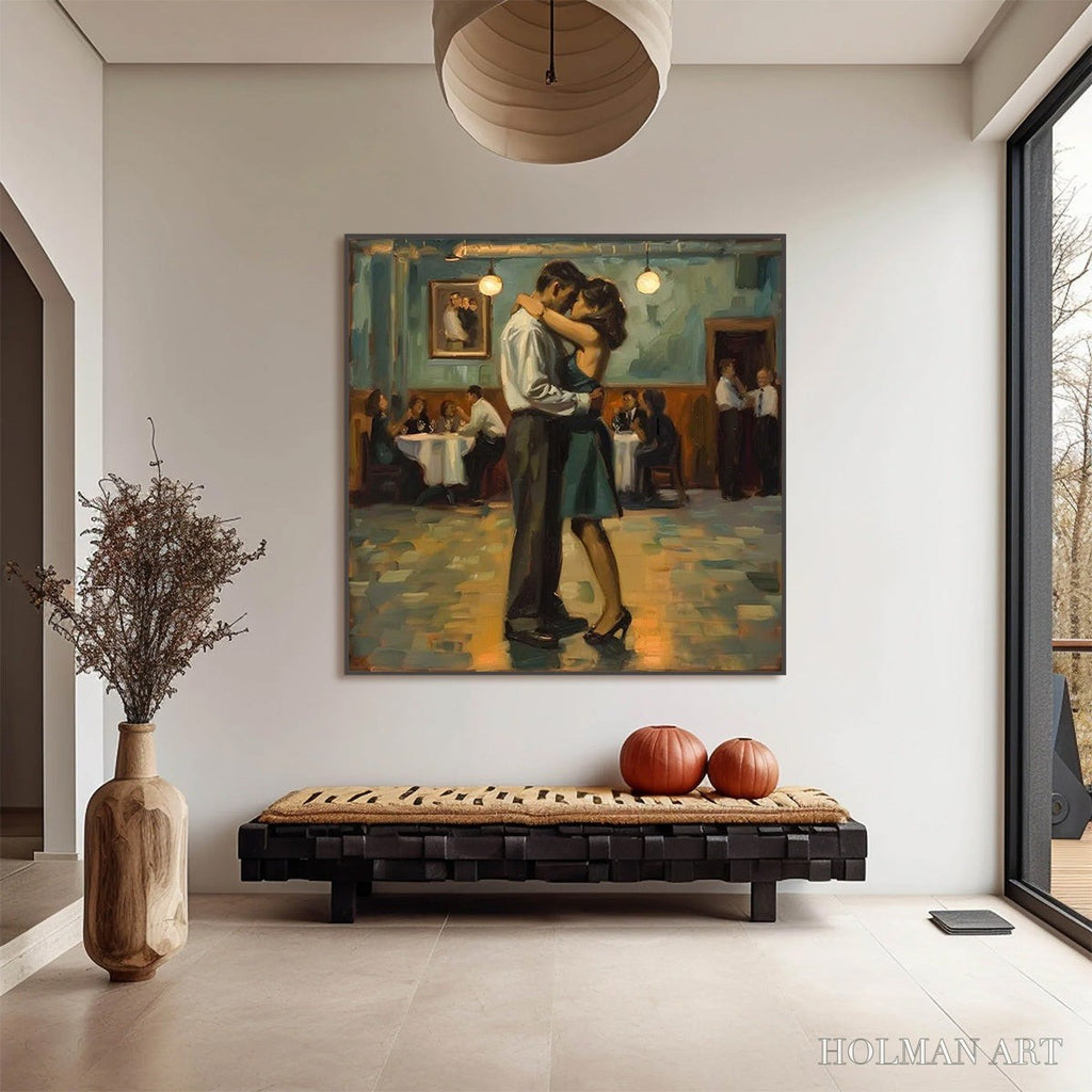 HOLMAN ART Last Dance – Romantic Figurative Oil Painting of Couple Dancing - image 6
