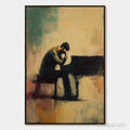 HOLMAN ART Solitude Sonata – Expressive Figurative Piano Oil Painting - image 1