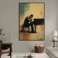 HOLMAN ART Solitude Sonata – Expressive Figurative Piano Oil Painting - image 2