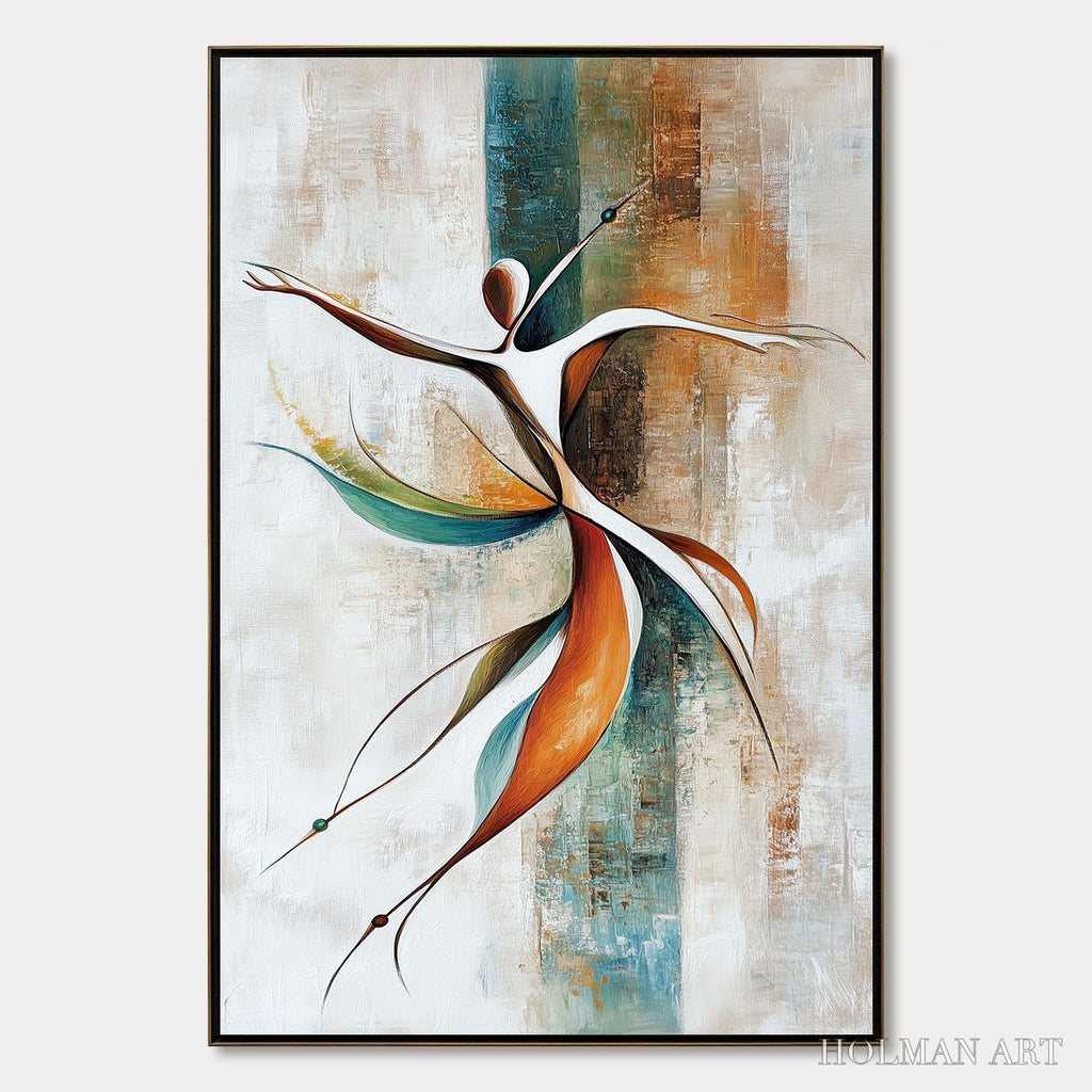 HOLMAN ART Grace in Motion – Expressive Abstract Figure Oil Painting - image 1