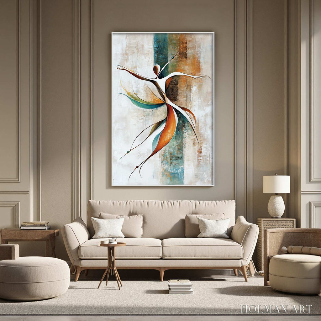 HOLMAN ART Grace in Motion – Expressive Abstract Figure Oil Painting - image 4