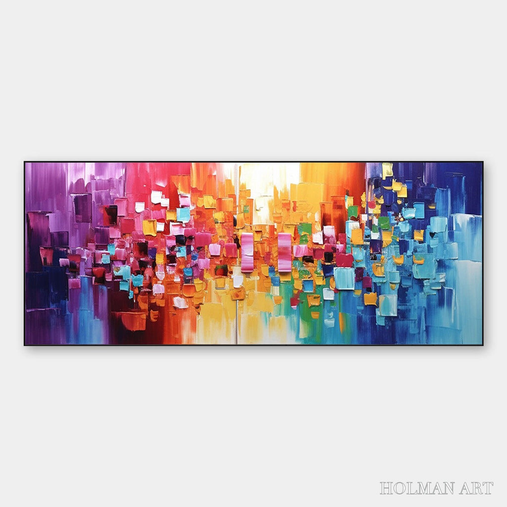 HOLMAN ART Chroma Dance – Colorful Abstract Impasto Oil Painting - image 1