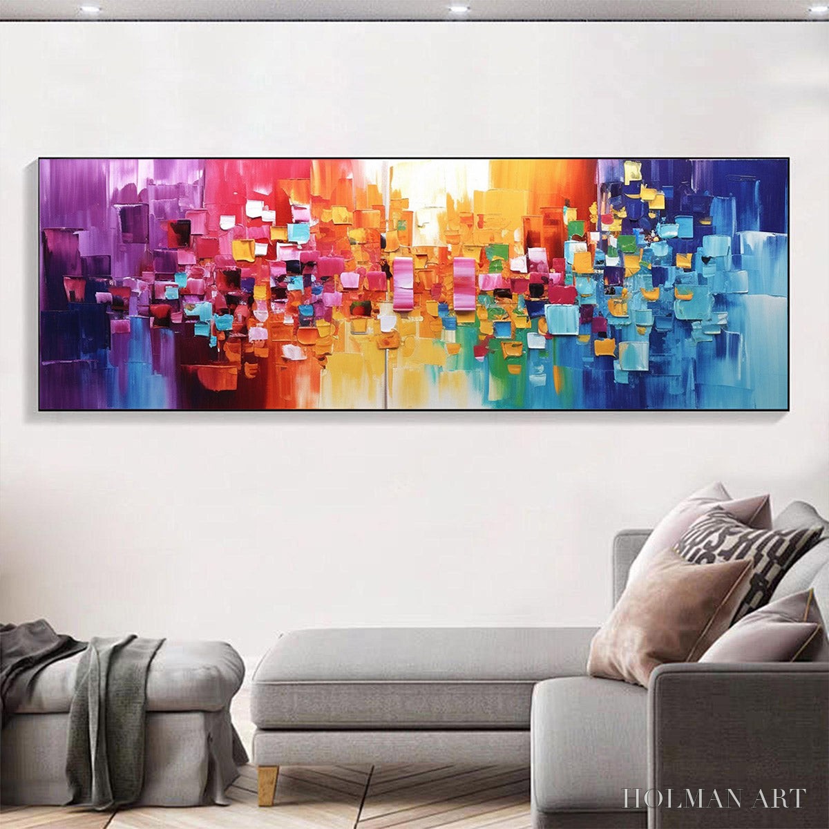 HOLMAN ART Chroma Dance – Colorful Abstract Impasto Oil Painting - image 4